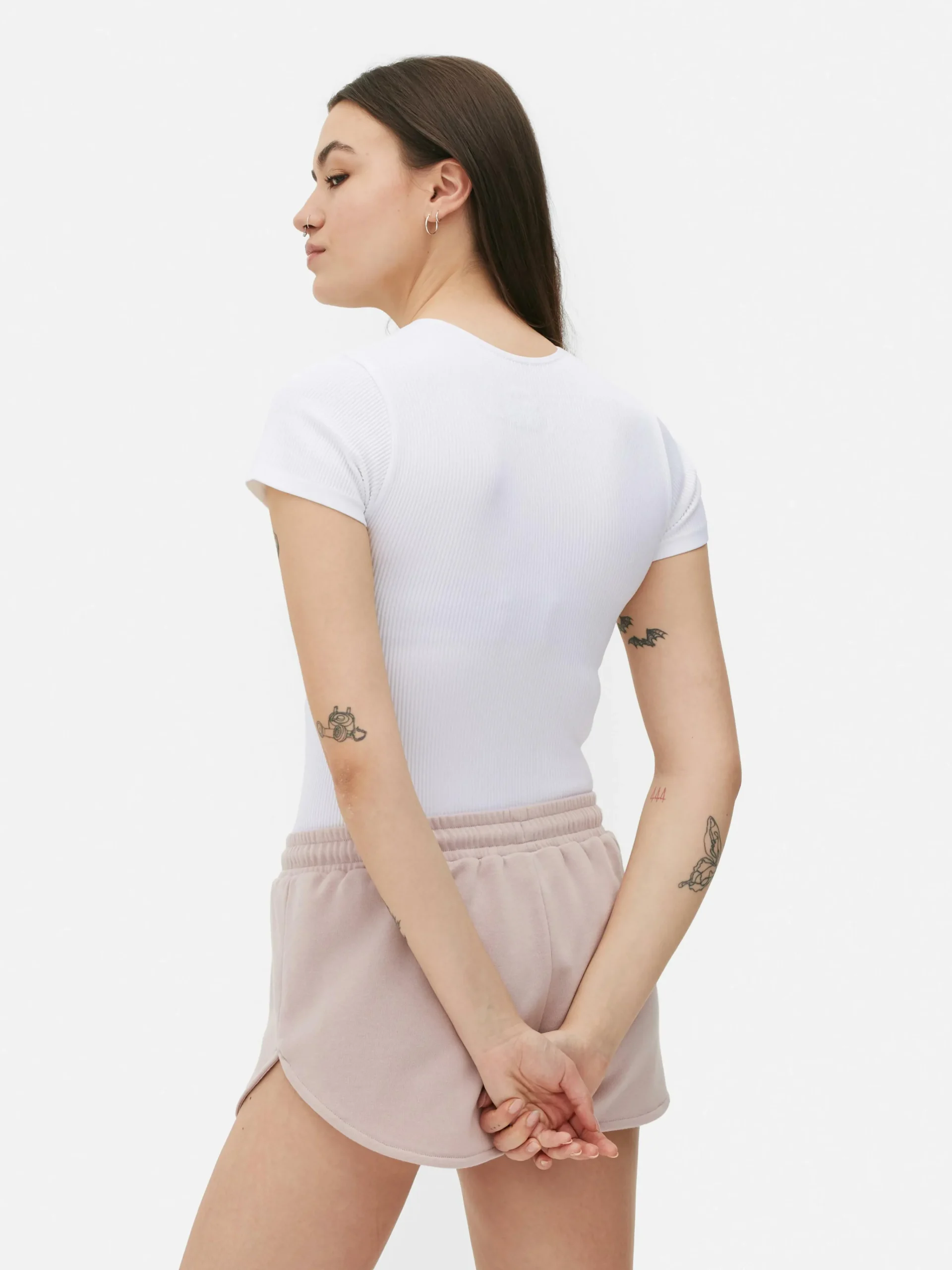 Discount Nahtloser, Gerippter T-Shirt-Body Damen Tops Und T-Shirts