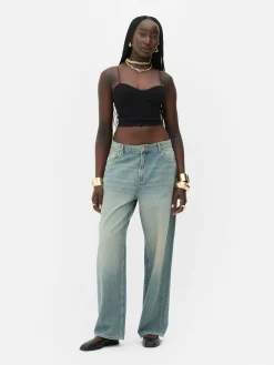 Sale Nahtloses, Kurzes „Rita Ora“ Trägertop Damen Tops Und T-Shirts