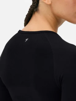 Sale Nahtloses Performance-Langarmshirt Damen Fitnesskleidung Und Activewear