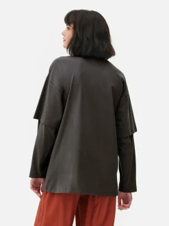 New „Nirvana“ Doppellagiges T-Shirt Damen Tops Und T-Shirts