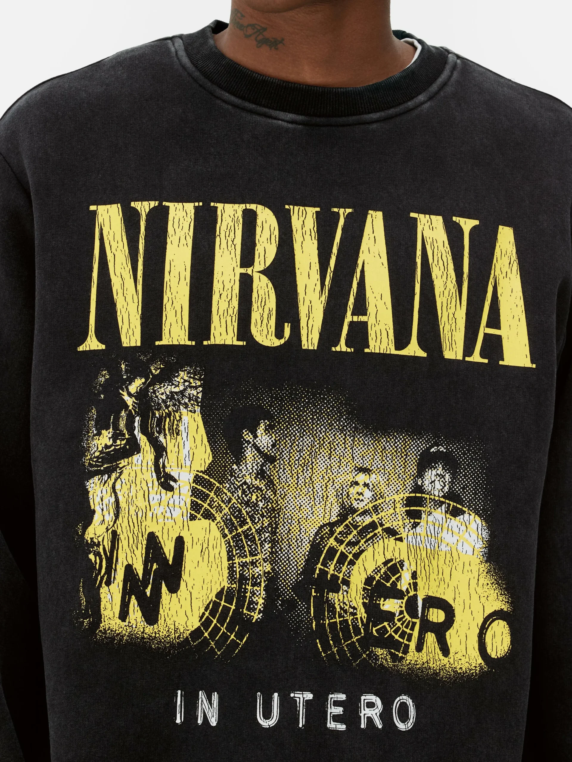 Sale „Nirvana“ Sweatshirt Im Washed-Look Herren Grafik-T-Shirts Und -Sweatshirts|Hoodies Und Sweatshirts