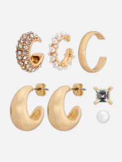 Discount Ohrstecker Mit Kunstperlen, 6er-Pack Damen Schmuck