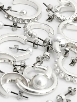 Discount Ohrstecker Und Creolen, 9er-Pack Damen Schmuck