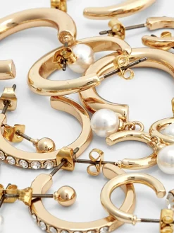 Outlet Ohrstecker Und Creolen, 9er-Pack Damen Schmuck