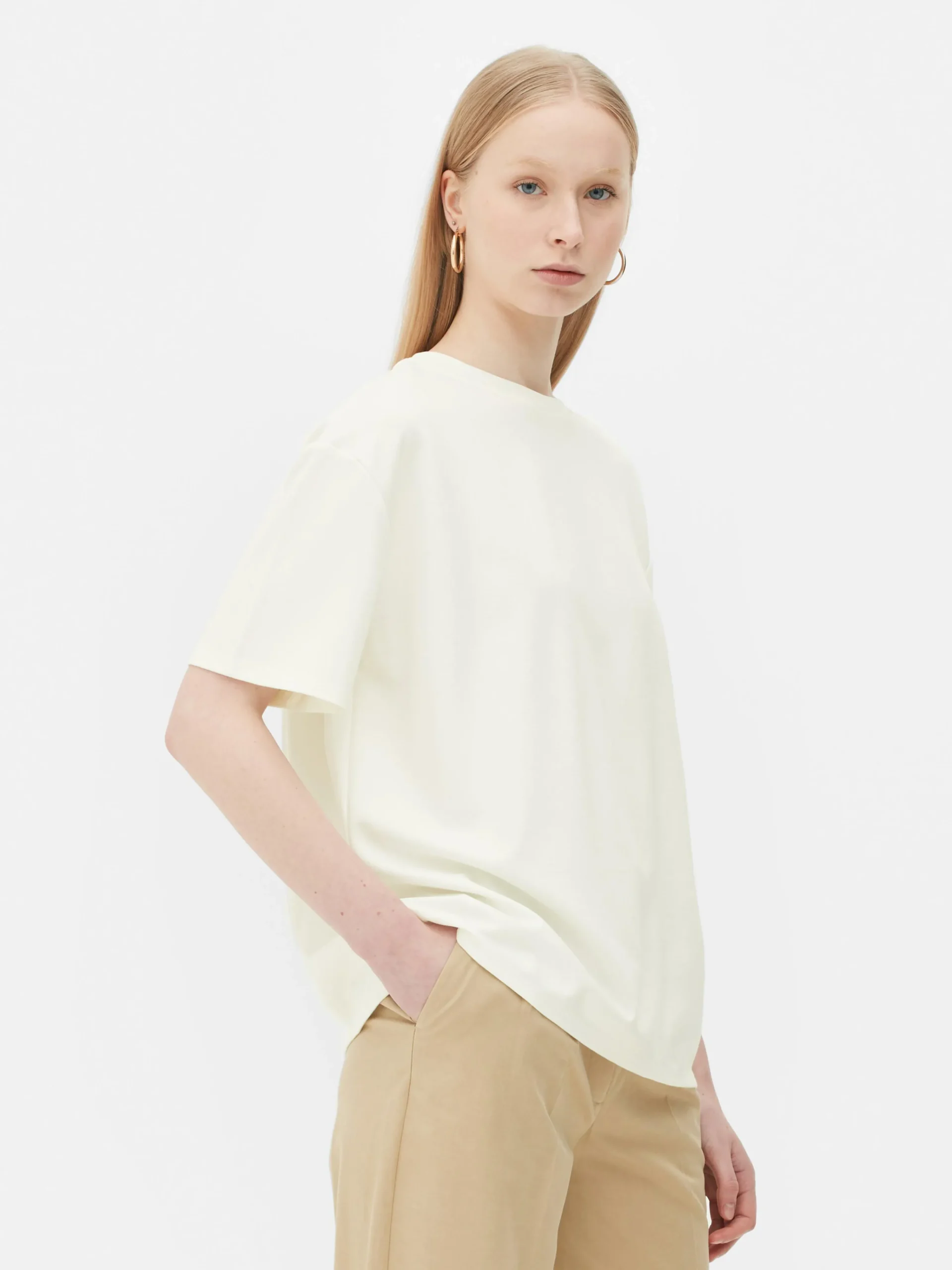 New Oversize Essential-T-Shirt Damen Tops Und T-Shirts