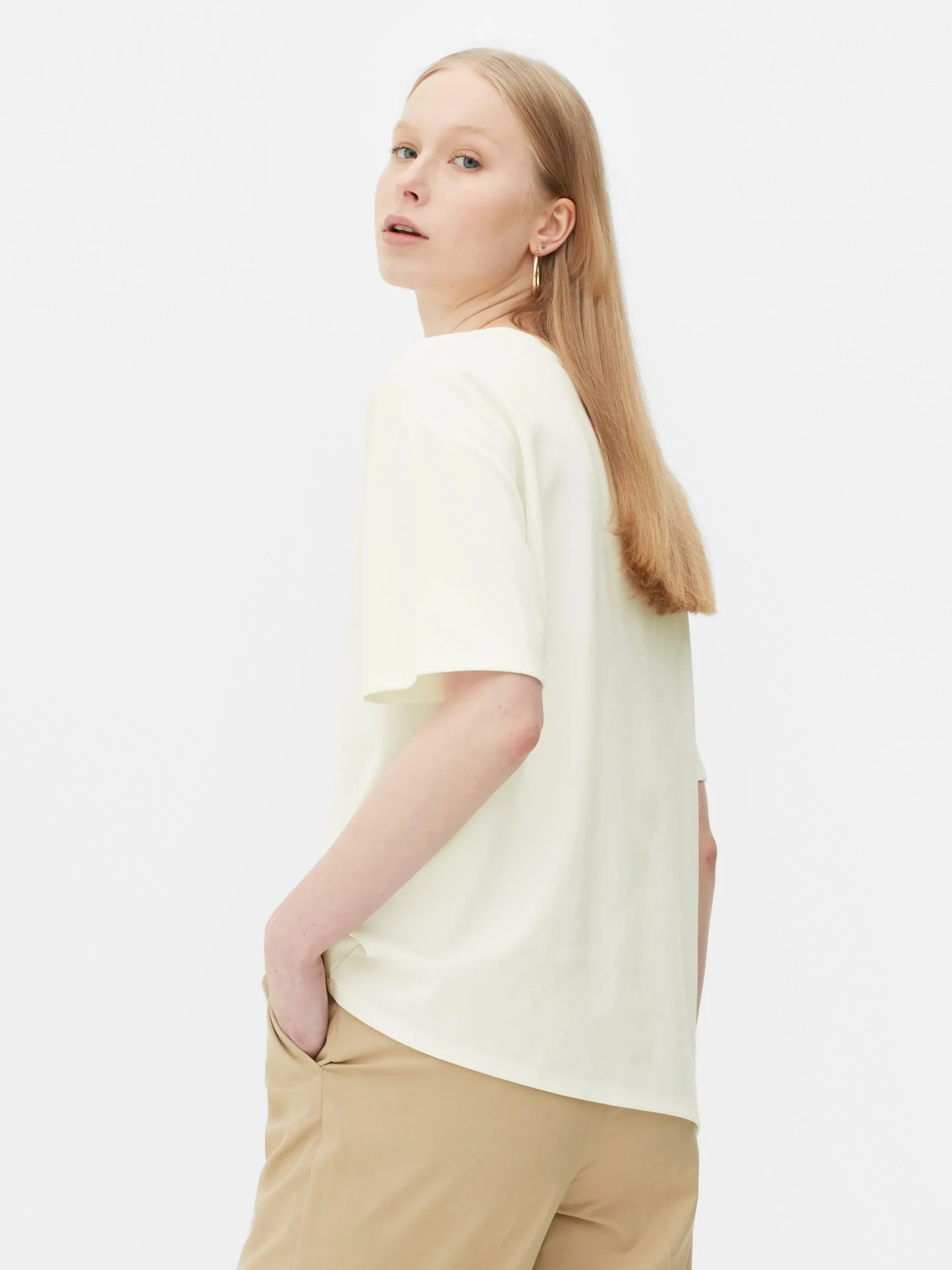 New Oversize Essential-T-Shirt Damen Tops Und T-Shirts