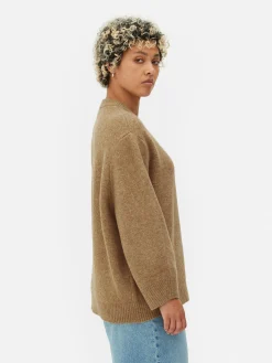 Sale Oversize-Pullover Mit Rundhalsausschnitt Damen Pullover Und Cardigans