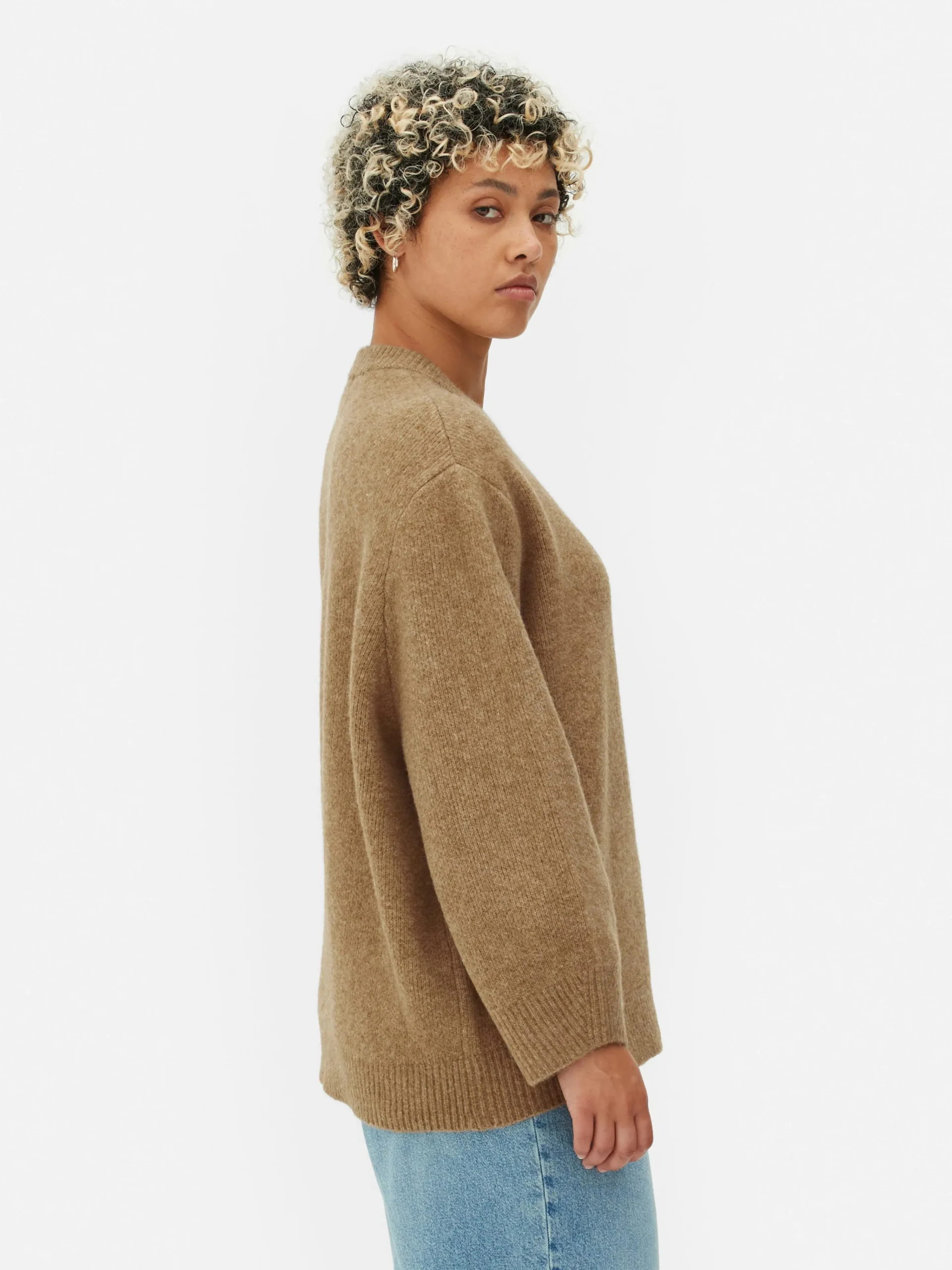 Sale Oversize-Pullover Mit Rundhalsausschnitt Damen Pullover Und Cardigans