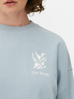 Sale Oversize-Sweatshirt Mit Grafik Damen Hoodies Und Sweatshirts