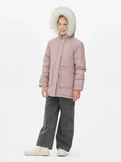Outlet Parka Mit Kapuze Aus Kunstfell Kinder Jacken Und Mäntel