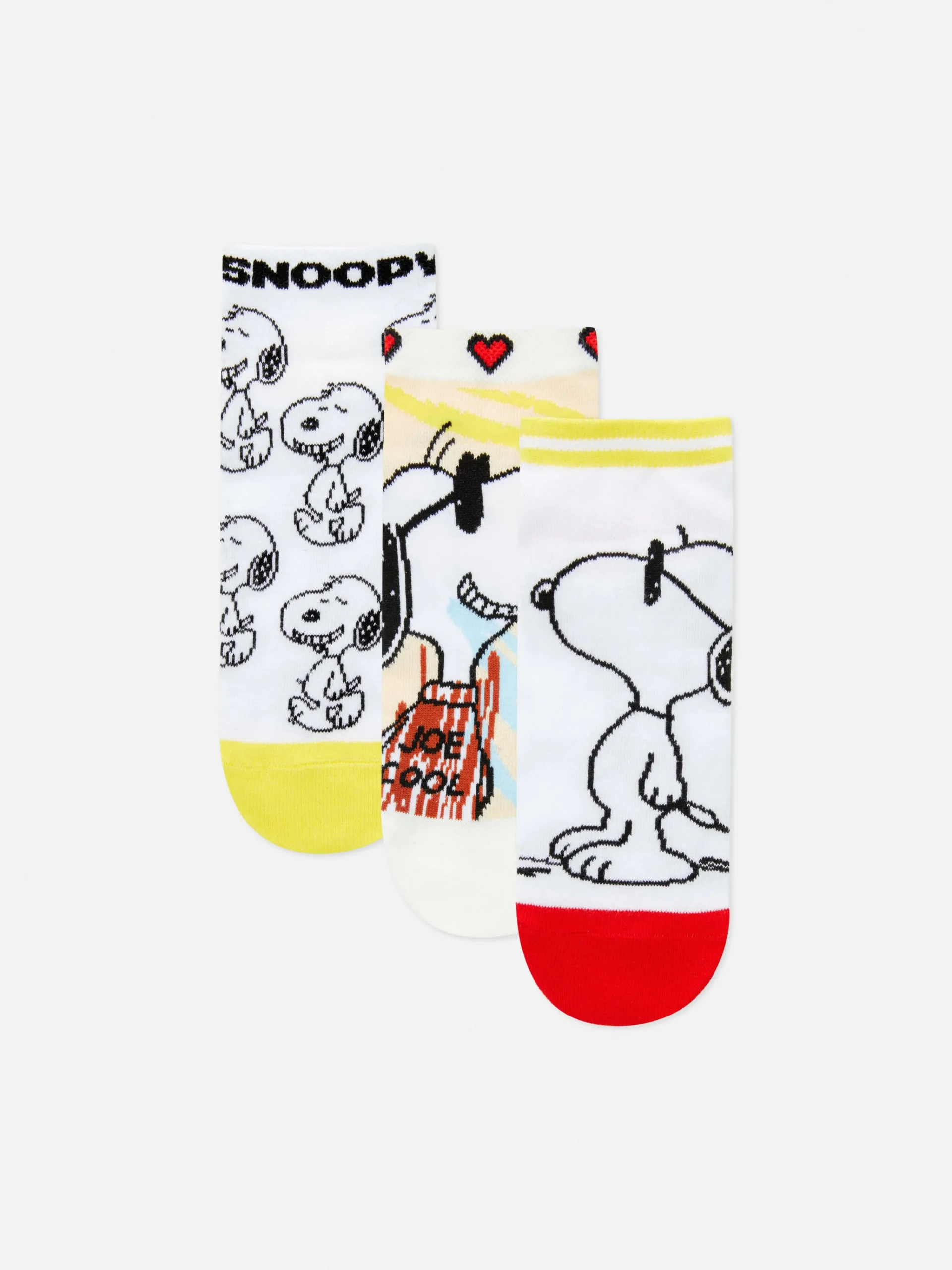 New „Peanuts Snoopy“ Sneakersocken, 3er-Pack Damen Socken