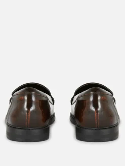 Sale Pennyloafer Aus Kunstleder Damen Flache Schuhe