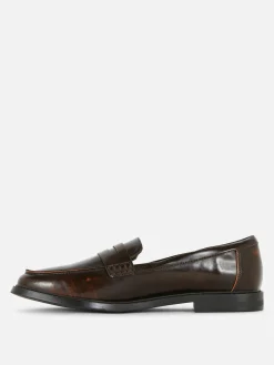 Sale Pennyloafer Aus Kunstleder Damen Flache Schuhe