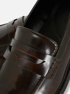 Sale Pennyloafer Aus Kunstleder Damen Flache Schuhe