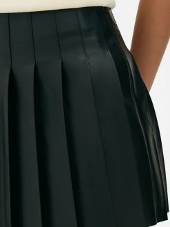 Clearance Plissierter Minirock Aus Kunstleder Damen Röcke