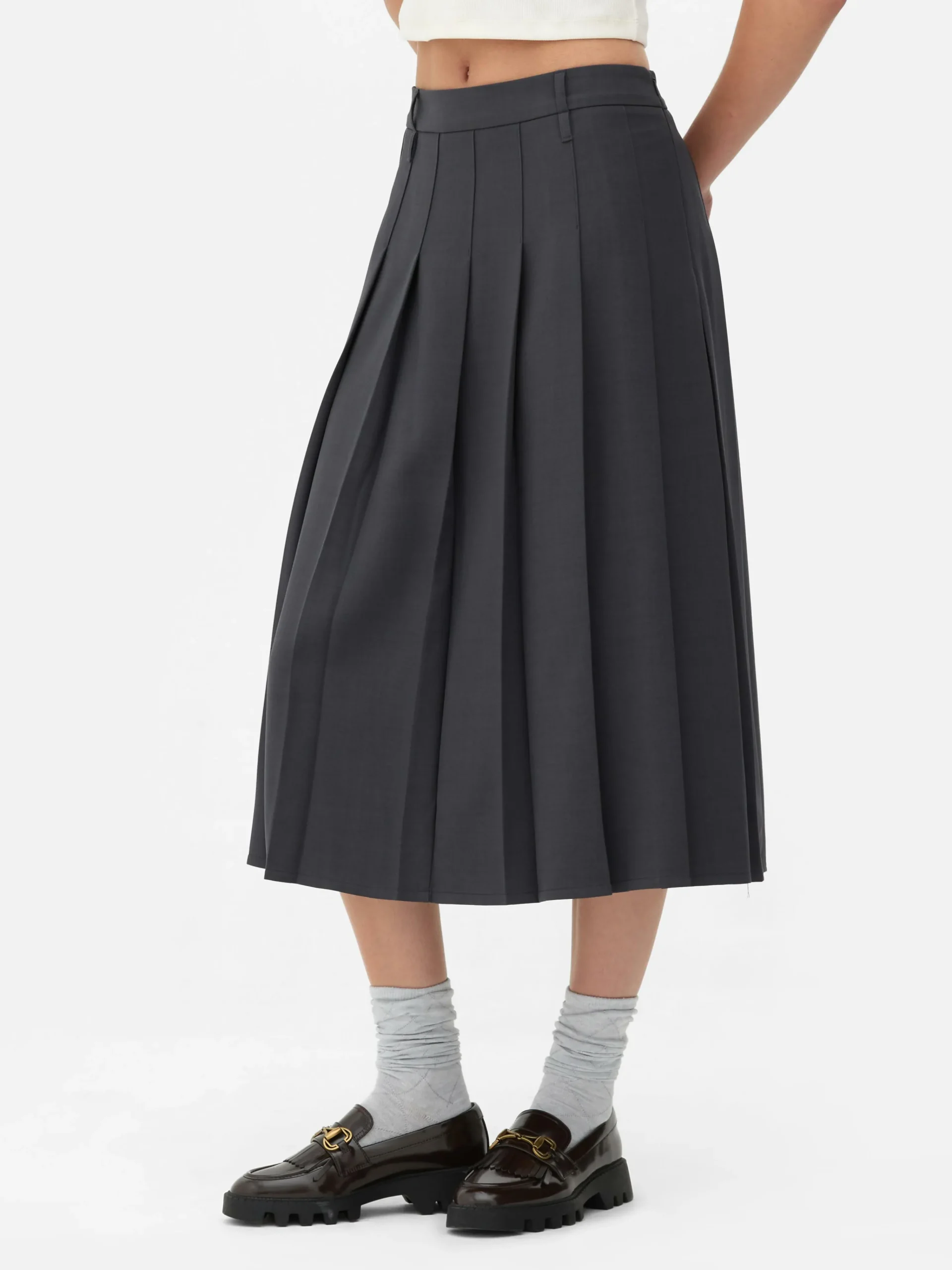 Outlet Plissierter „Rita Ora“ Midirock Damen Röcke