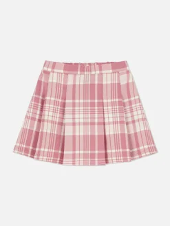 Outlet Plissierter Rock Mit Karomuster Kinder Röcke