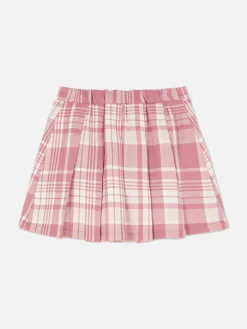 Outlet Plissierter Rock Mit Karomuster Kinder Röcke