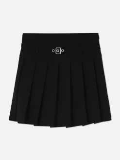 New Plissierter Rock Mit Schnallengürtel Kinder Röcke