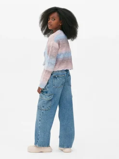 Outlet Pointelle-Cardigan Im Ombré-Look Kinder Pullover Und Cardigans