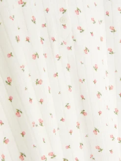 Sale Pointelle-Nachthemd Mit Blumenmuster Damen Schlafshirts Und Nachthemden