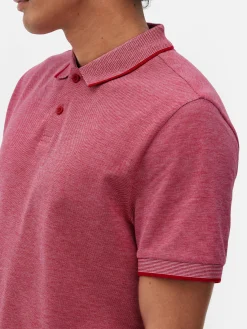 Outlet Poloshirt Aus Birdseye-Gewebe Herren Tops Und T-Shirts