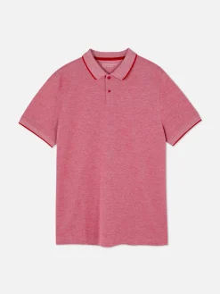 Outlet Poloshirt Aus Birdseye-Gewebe Herren Tops Und T-Shirts