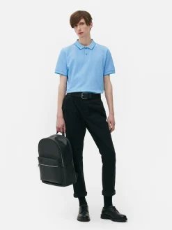 Discount Poloshirt Aus Birdseye-Gewebe Herren Tops Und T-Shirts