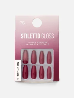 Hot PS… Glänzende Kunstnägel Im Stiletto-Stil Kunstnägel
