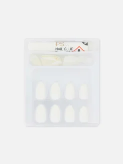 Sale PS… Glänzende Kunstnägel In Hellem Mandelbraun Kunstnägel