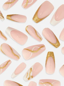 Online PS… Glänzende Stiletto-Kunstnägel Mit Wirbelmuster Kunstnägel