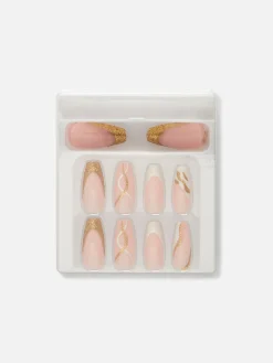 Online PS… Glänzende Stiletto-Kunstnägel Mit Wirbelmuster Kunstnägel