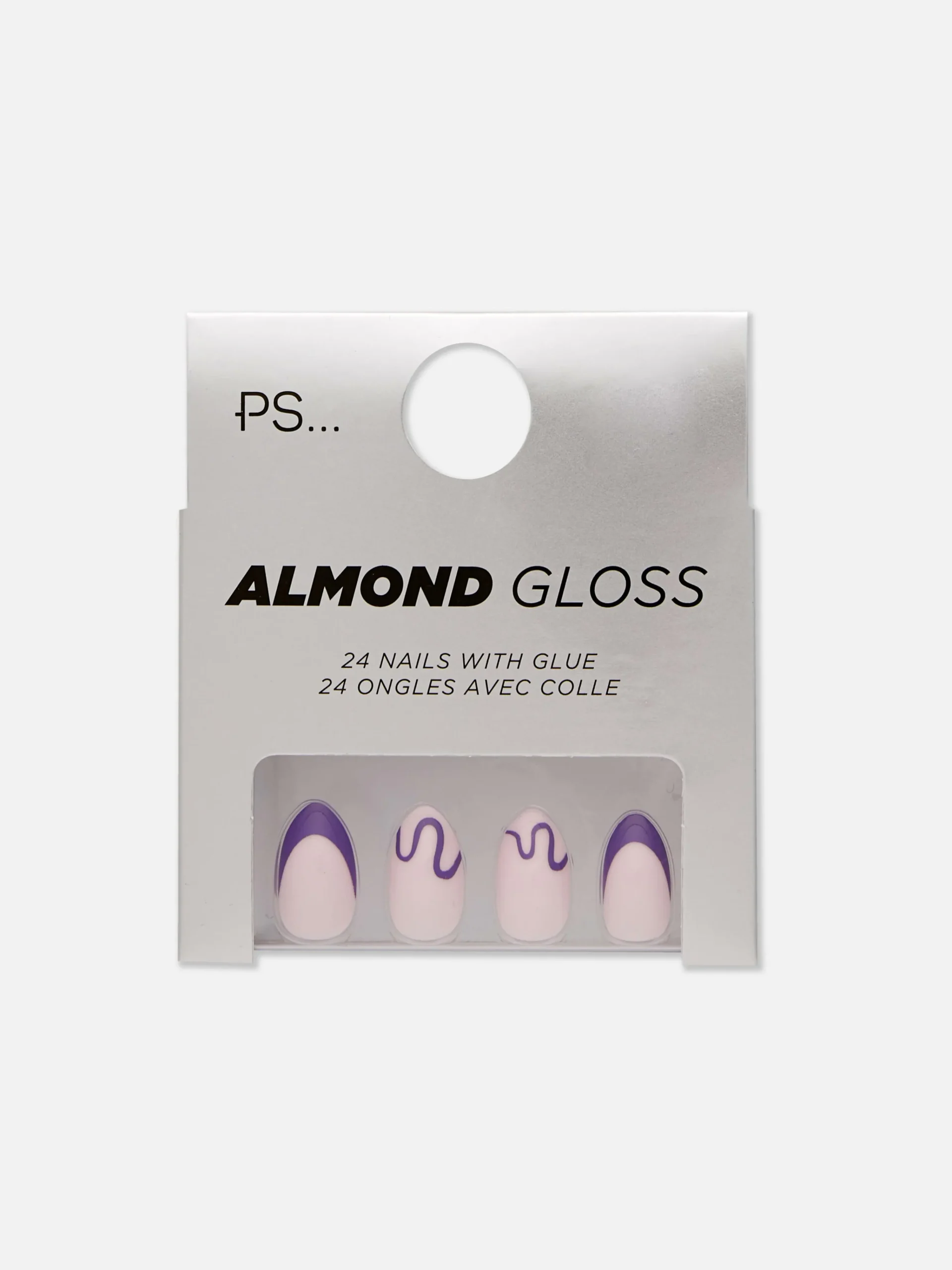 Discount PS… Mandelförmige, Glänzende Kunstnägel Mit Wirbelmuster Kunstnägel