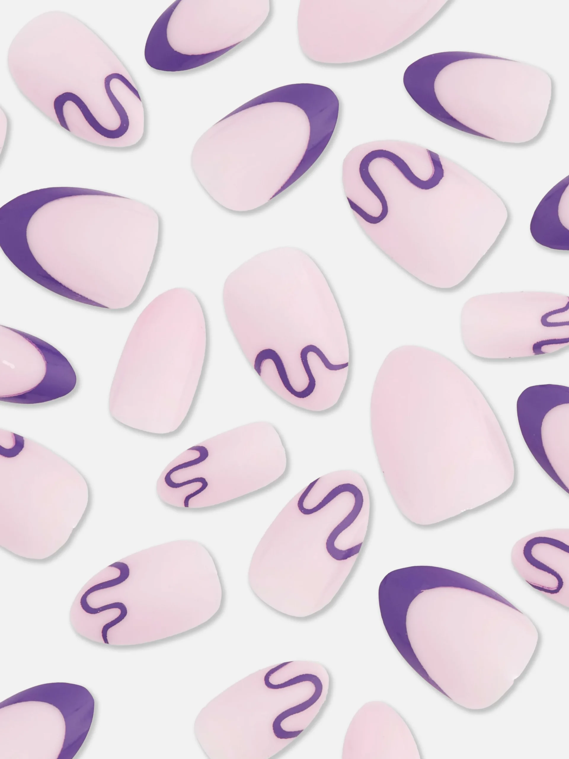 Discount PS… Mandelförmige, Glänzende Kunstnägel Mit Wirbelmuster Kunstnägel