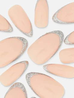 Outlet PS… Spitze, Glänzende Kunstnägel Mit Glitzer-Spitze Kunstnägel