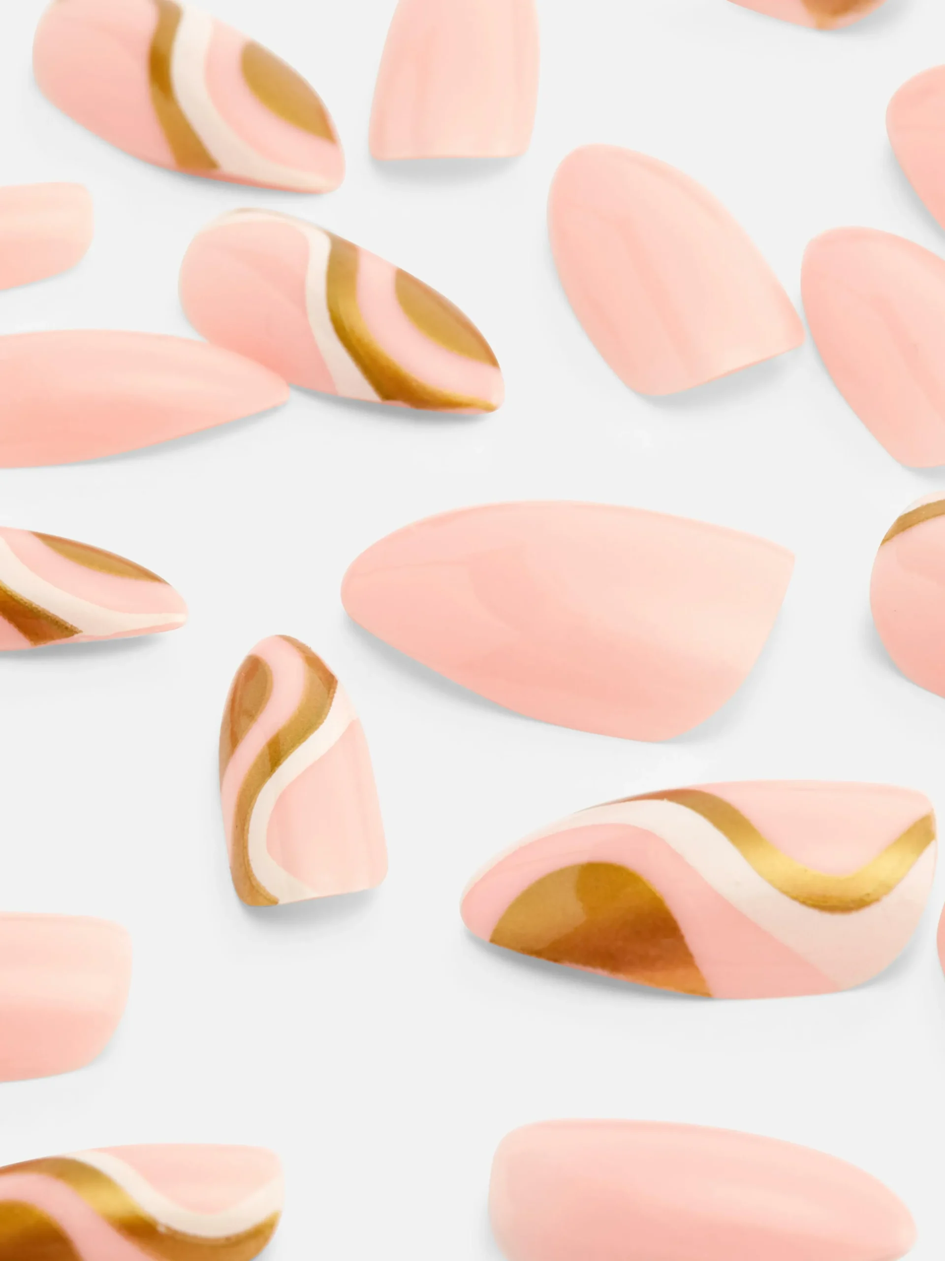 Discount PS… Spitze, Glänzende Kunstnägel Mit Wirbelmuster Kunstnägel