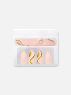 Discount PS… Spitze, Glänzende Kunstnägel Mit Wirbelmuster Kunstnägel