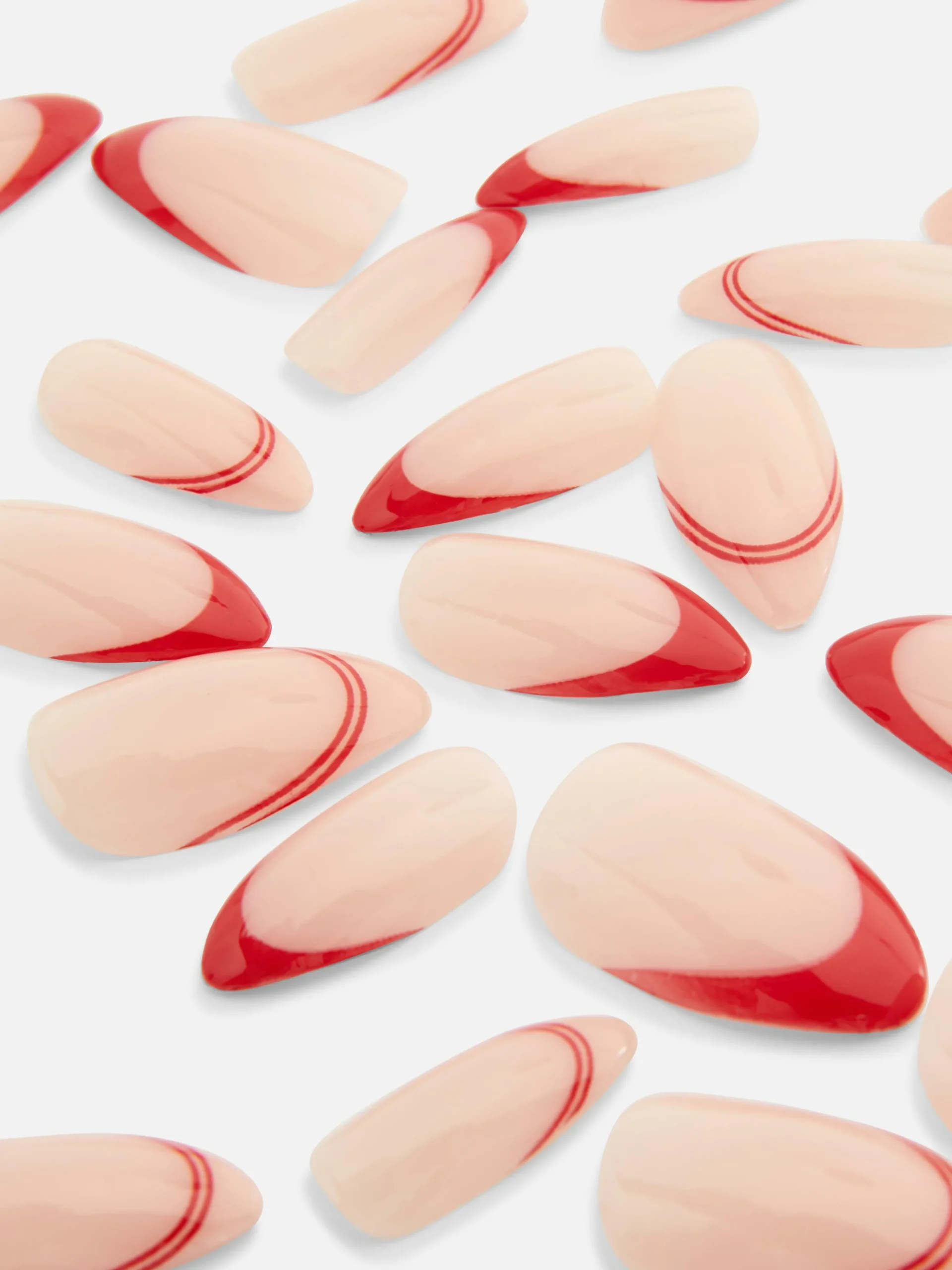 Discount PS… Spitze, Glänzende Kunstnägel Mit Kontrastfarbener Spitze Kunstnägel