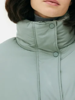 Hot Pufferjacke Mit Trichterkragen Damen Jacken Und Mäntel