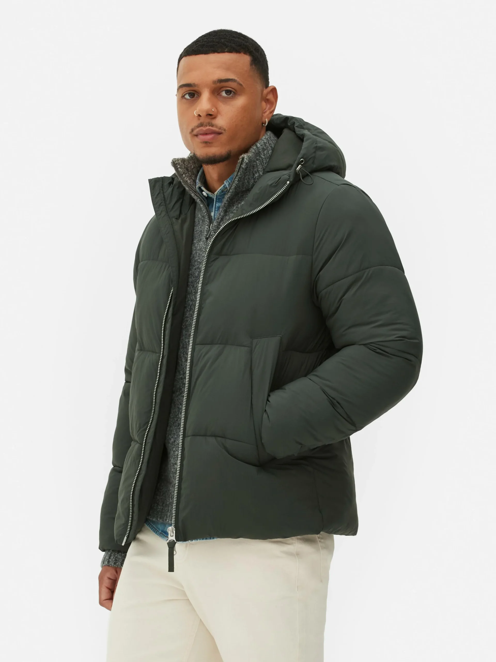 New Pufferjacke Mit Zwei-Wege-Reißverschluss Herren Jacken Und Mäntel