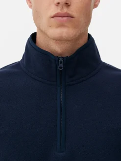 Online Pullover Aus Fleece Mit Halbem Reißverschluss Herren Pullover Und Cardigans|Hoodies Und Sweatshirts