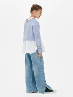 Discount Pullover Mit Hemdlage Kinder Pullover Und Cardigans