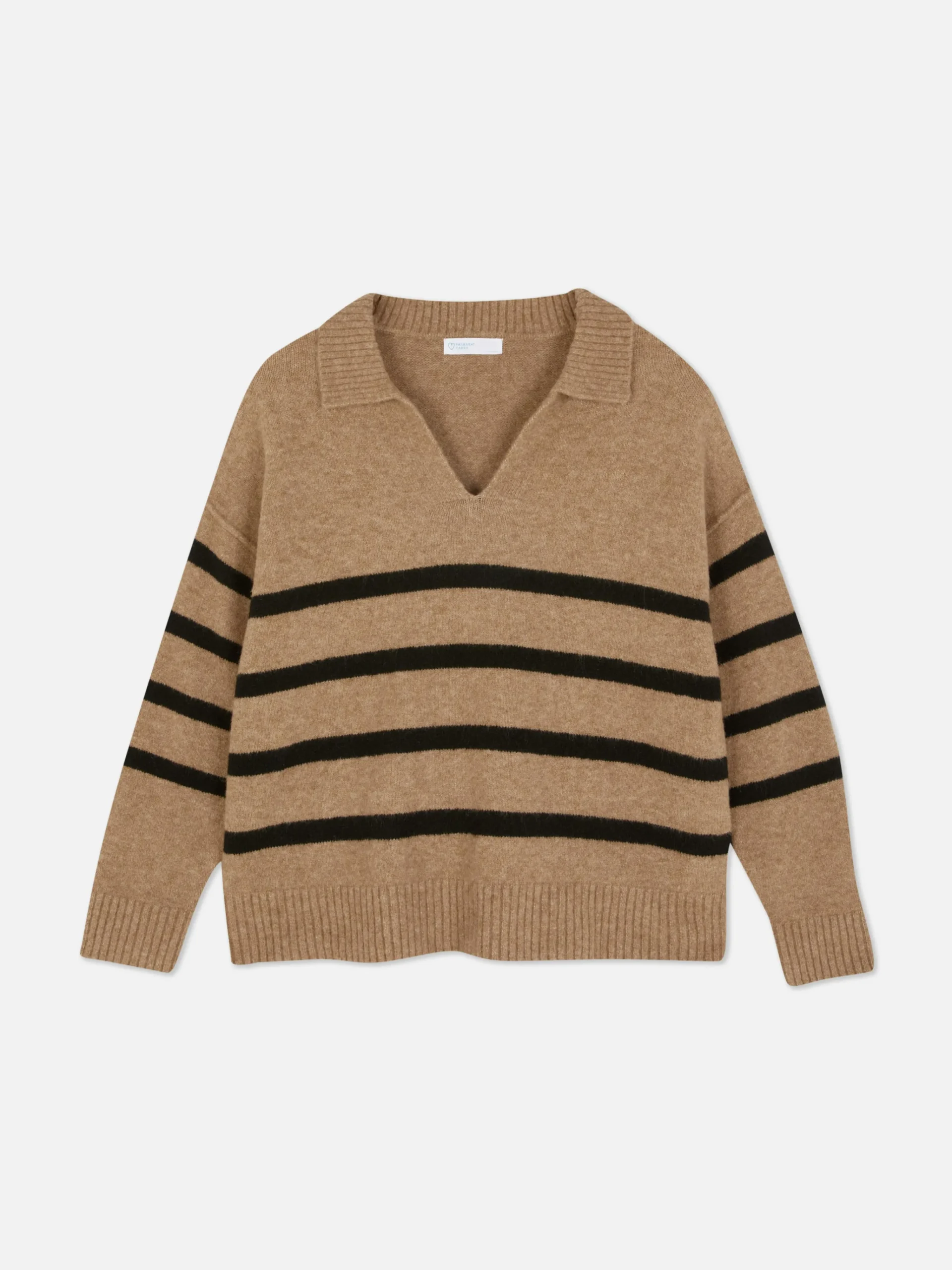 Discount Pullover Mit Polokragen Und Streifen Damen Pullover Und Cardigans