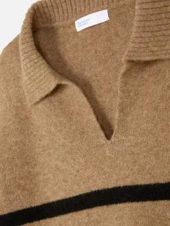 Discount Pullover Mit Polokragen Und Streifen Damen Pullover Und Cardigans