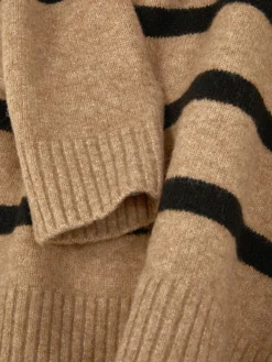 Discount Pullover Mit Polokragen Und Streifen Damen Pullover Und Cardigans