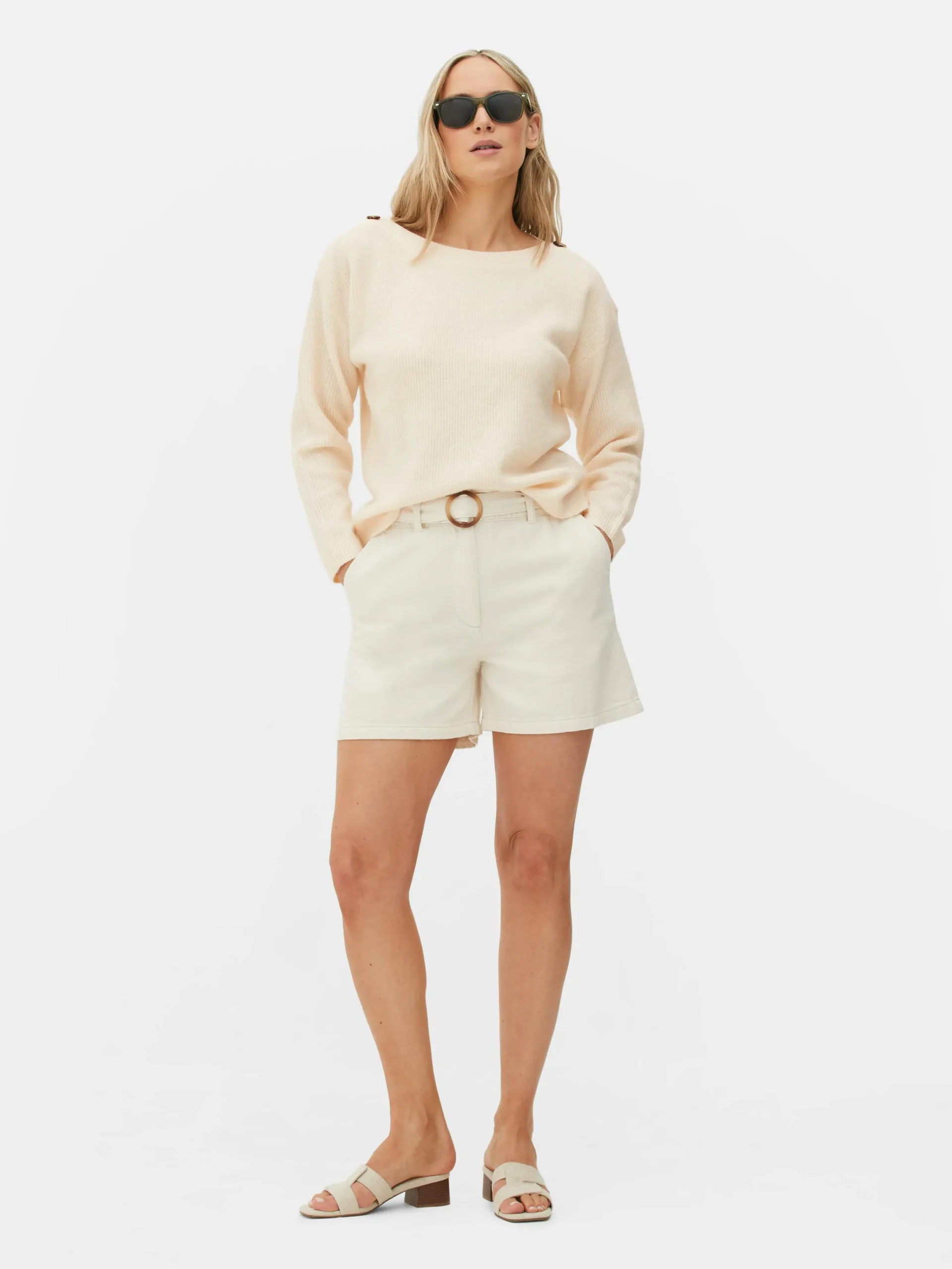 Clearance Pullover Mit Schulterknöpfen Und U-Boot-Ausschnitt Damen Pullover Und Cardigans