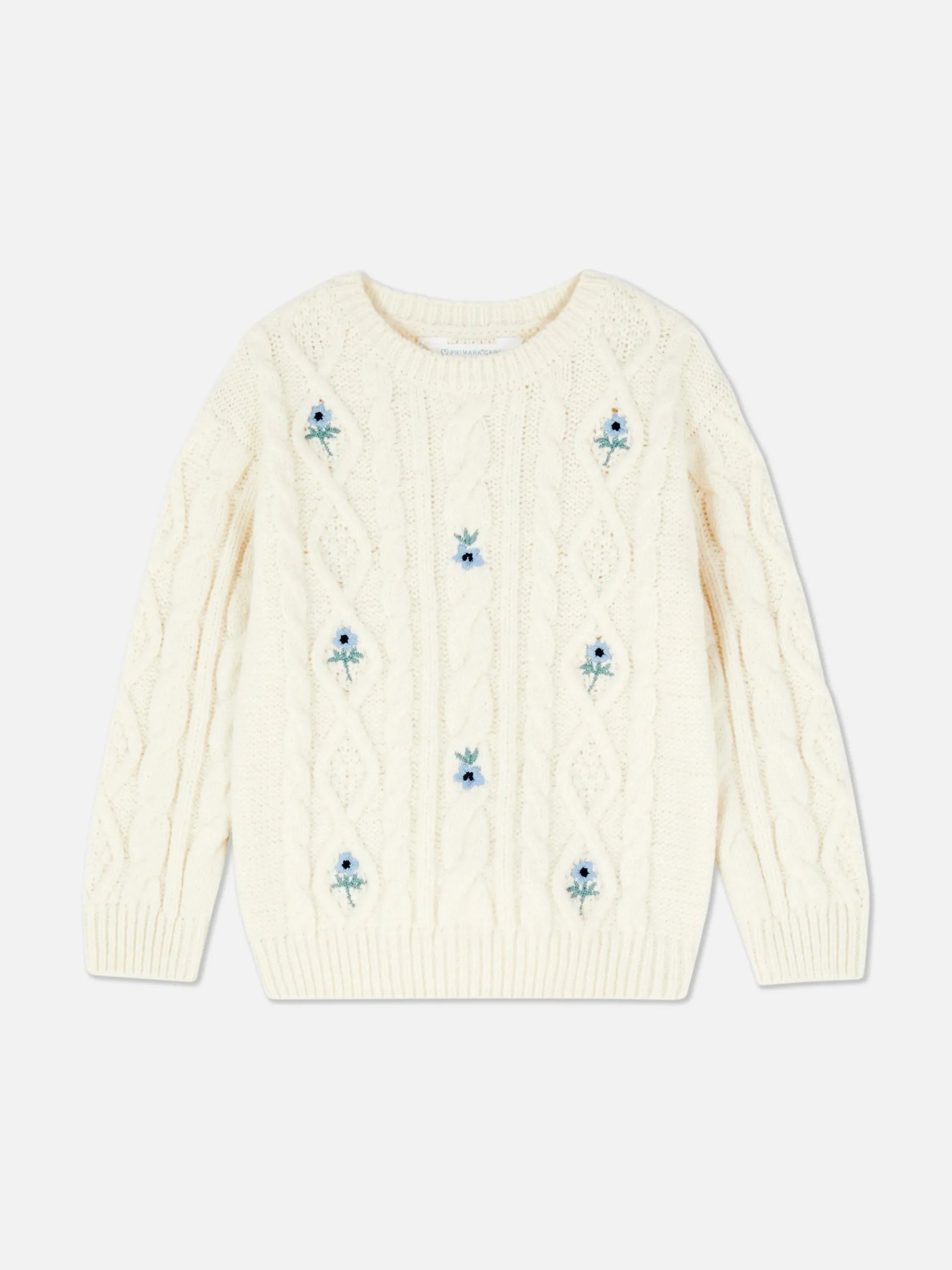 Hot Pullover Mit Zopfmuster Und Blumenstickerei Kinder Pullover Und Cardigans