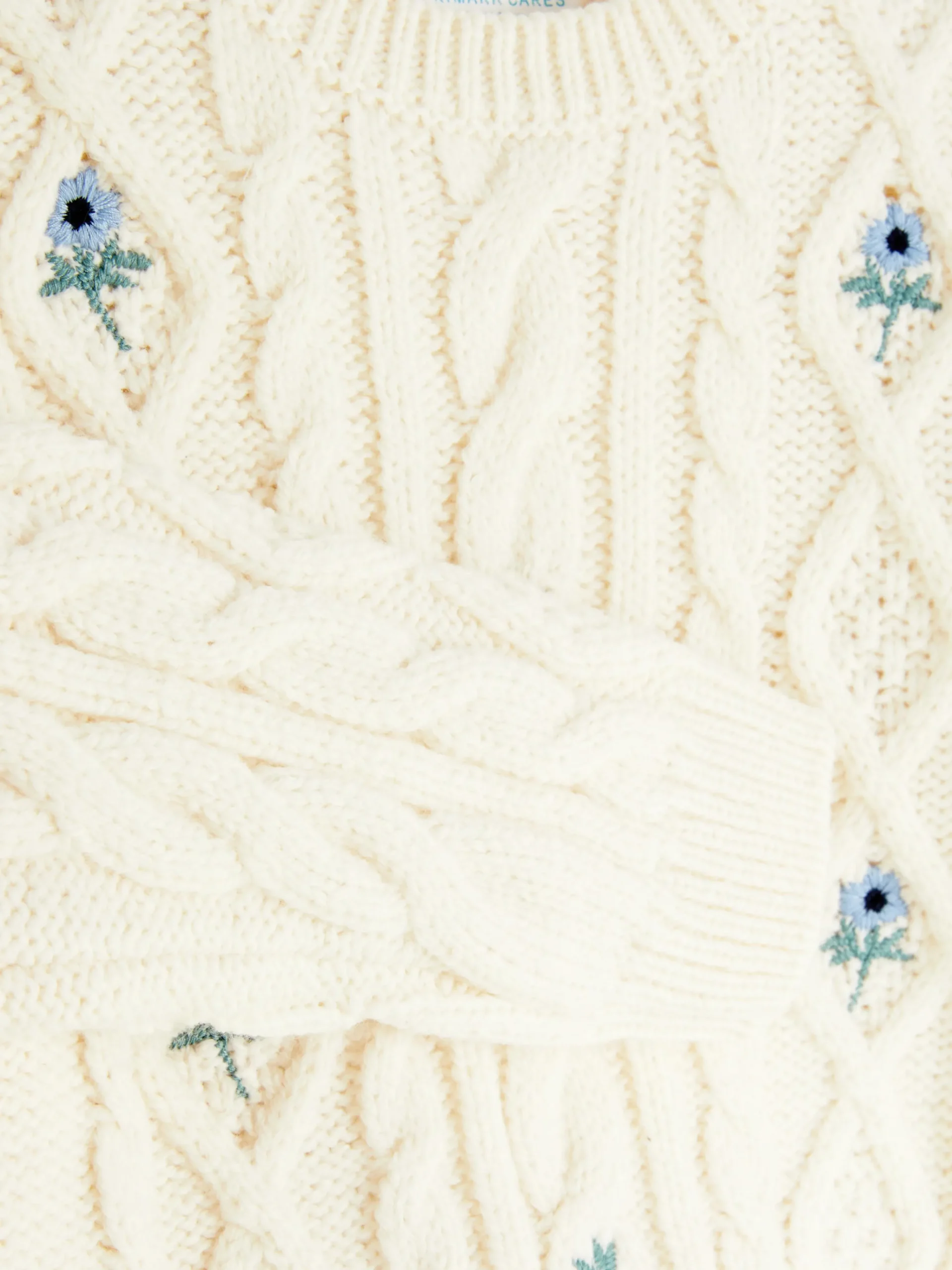 Hot Pullover Mit Zopfmuster Und Blumenstickerei Kinder Pullover Und Cardigans