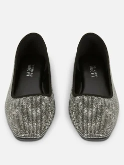 Clearance Pumps Mit Eckiger Zehenpartie Und Nieten Damen Flache Schuhe