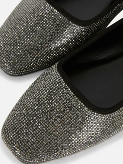 Clearance Pumps Mit Eckiger Zehenpartie Und Nieten Damen Flache Schuhe